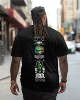 Men's Plus Size Culture Music Festival Hip Hop Round Neck Short Sleeve T-Shirt